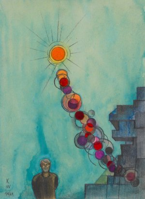 Ohne Titel; aus; 'Die 150 Blatter' XXVII by Karl Wiener Oil Painting
