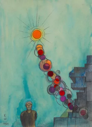 Ohne Titel; aus; 'Die 150 Blatter' XXVII by Karl Wiener Oil Painting
