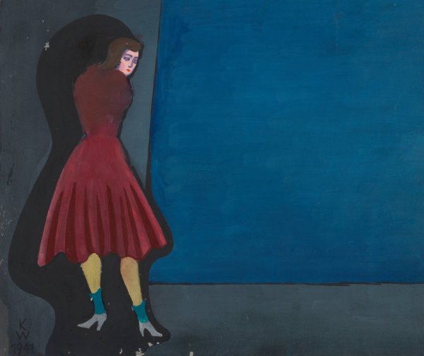 Ohne Titel; aus; 'Die 150 Blatter' XXX  by Karl Wiener - Hand-Painted Oil Painting Reproduction