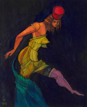 Ohne Titel; aus; 'Die 150 Blatter' XXXIII by Karl Wiener Oil Painting