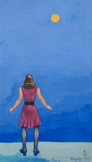 Ohne Titel; aus; 'Die 150 Blatter' XXXIV by Karl Wiener Oil Painting