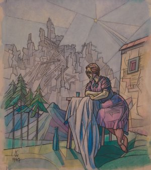 Ohne Titel by Karl Wiener Oil Painting
