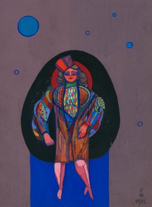 Ohne Titel VI by Karl Wiener Oil Painting