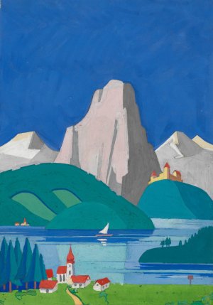 Osterreich by Karl Wiener Oil Painting
