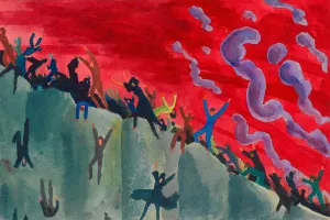 Panik by Karl Wiener Oil Painting