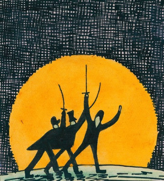Sabelhelden  by Karl Wiener - Hand-Painted Oil Painting Reproduction