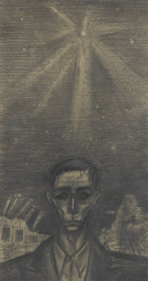 Selbstportrat by Karl Wiener Oil Painting