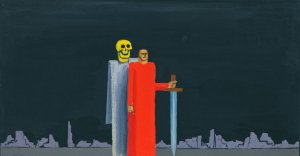 Sieg und Tod by Karl Wiener Oil Painting