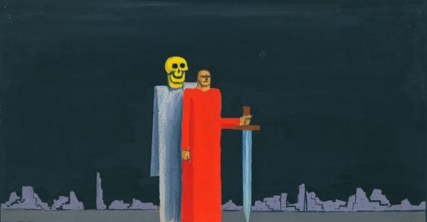 Sieg und Tod  by Karl Wiener - Hand-Painted Oil Painting Reproduction