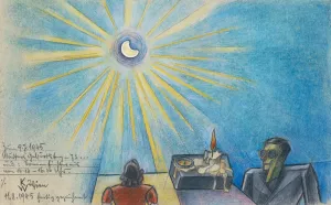 Sonnenfinsternis und Geburtstag der Mutter by Karl Wiener Oil Painting