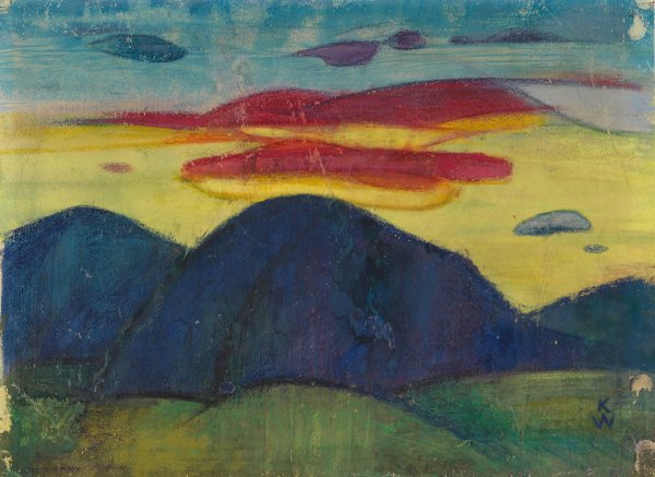 Sonnenuntergang  by Karl Wiener - Hand-Painted Oil Painting Reproduction