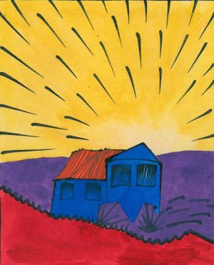 Sonnenuntergang by Karl Wiener Oil Painting