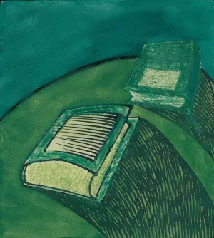 Stilleben in Grun by Karl Wiener Oil Painting