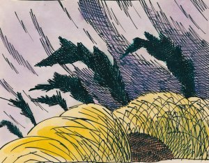 Sturm by Karl Wiener Oil Painting