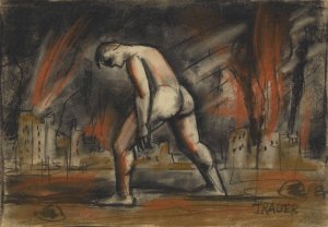 Trauer by Karl Wiener Oil Painting