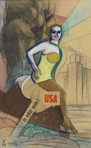 USA - Yes or No by Karl Wiener Oil Painting