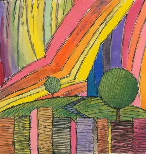 Verruckter Sonnenuntergang by Karl Wiener Oil Painting