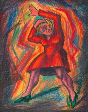 Verzweiflung by Karl Wiener Oil Painting