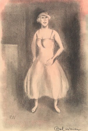 Vom Kabarett by Karl Wiener Oil Painting