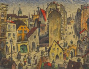 Vorstadt I by Karl Wiener Oil Painting