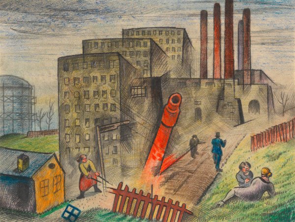 Vorstadt III  by Karl Wiener - Hand-Painted Oil Painting Reproduction