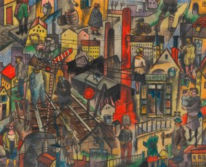Vorstadt IV by Karl Wiener Oil Painting