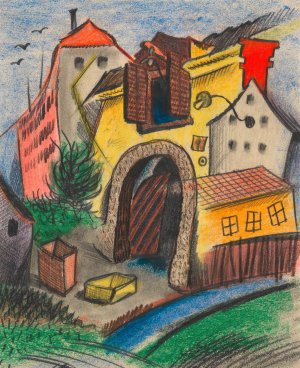 Vorstadt VII by Karl Wiener Oil Painting