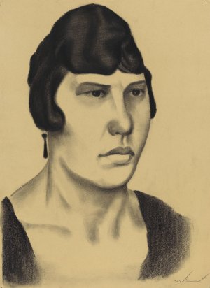 Weibliches Portrat IV by Karl Wiener Oil Painting