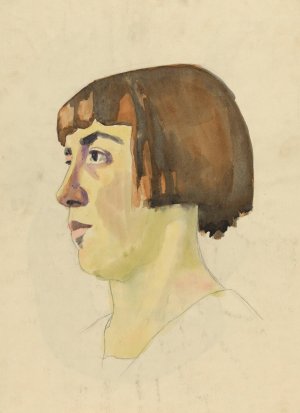 Weibliches Portrat by Karl Wiener Oil Painting