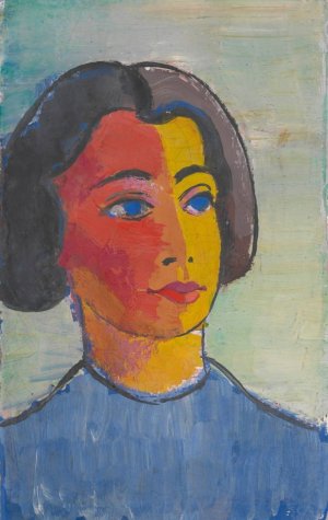 Weibliches Portrat by Karl Wiener Oil Painting