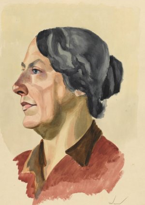 Weibliches Portrat by Karl Wiener Oil Painting