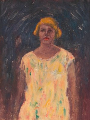 Weibliches Portrat by Karl Wiener Oil Painting