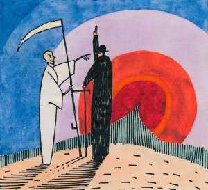 Wichtige Debatte by Karl Wiener Oil Painting
