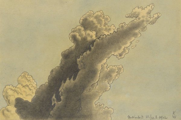 Wolken  by Karl Wiener - Hand-Painted Oil Painting Reproduction