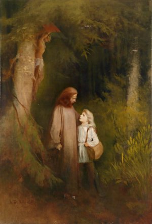 Abschied by Karl Wilhelm Diefenbach Oil Painting