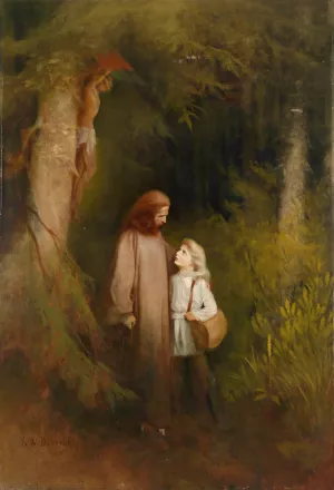 Abschied by Karl Wilhelm Diefenbach Oil Painting