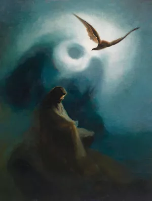 Martyr And Crucified, Son Helios by Karl Wilhelm Diefenbach Oil Painting