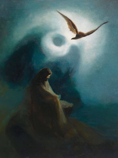 Martyr And Crucified, Son Helios by Karl Wilhelm Diefenbach - Hand-Painted Oil Painting Reproduction