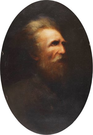 Selbstbildnis by Karl Wilhelm Diefenbach Oil Painting