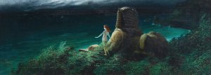 Sphinx mit Undine by Karl Wilhelm Diefenbach Oil Painting