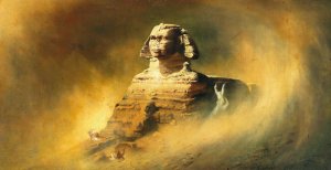 Sphinx by Karl Wilhelm Diefenbach Oil Painting