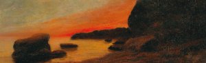 Sunset on the coast of Capri by Karl Wilhelm Diefenbach Oil Painting