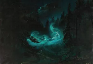 The Fairy Dance by Karl Wilhelm Diefenbach Oil Painting