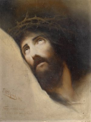 Vater verzeih Ihnen by Karl Wilhelm Diefenbach Oil Painting