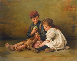 Dividing The Spoils by Karl Witkowski Oil Painting