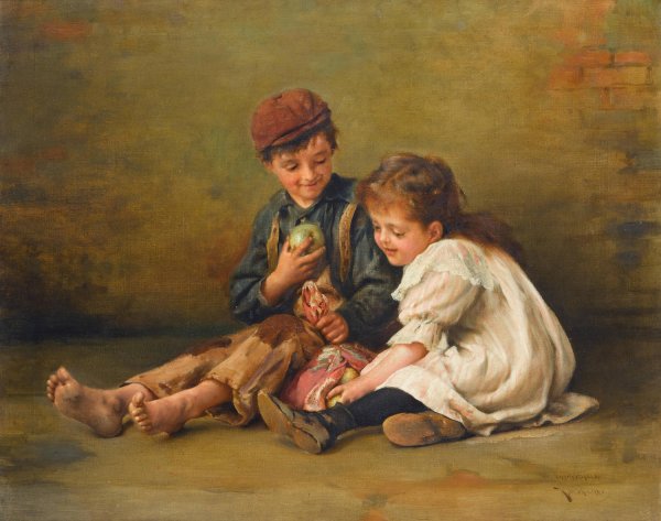 Main Product Photo of Dividing The Spoils  Painting by Karl Witkowski