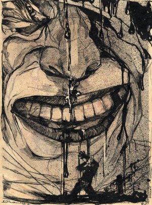Red Laughter by Karlis Padegs Oil Painting