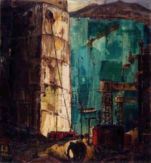 The Port by Karlis Padegs Oil Painting