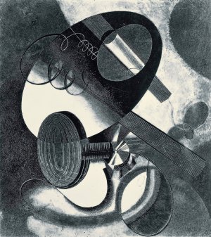Heliographic Composition by Karol Hiller Oil Painting