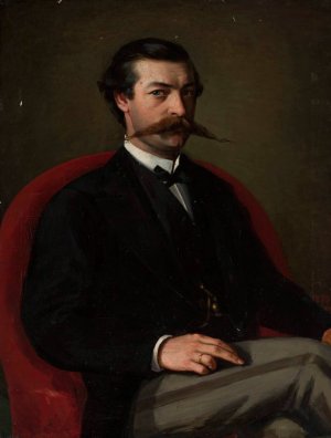 Portrait of a man by Karol Miller Oil Painting